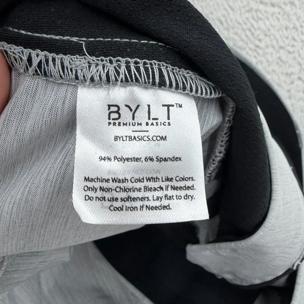 BYLT Premium Basics Mens Kinetic Short Heather Grey Size Medium Athletic Stretch